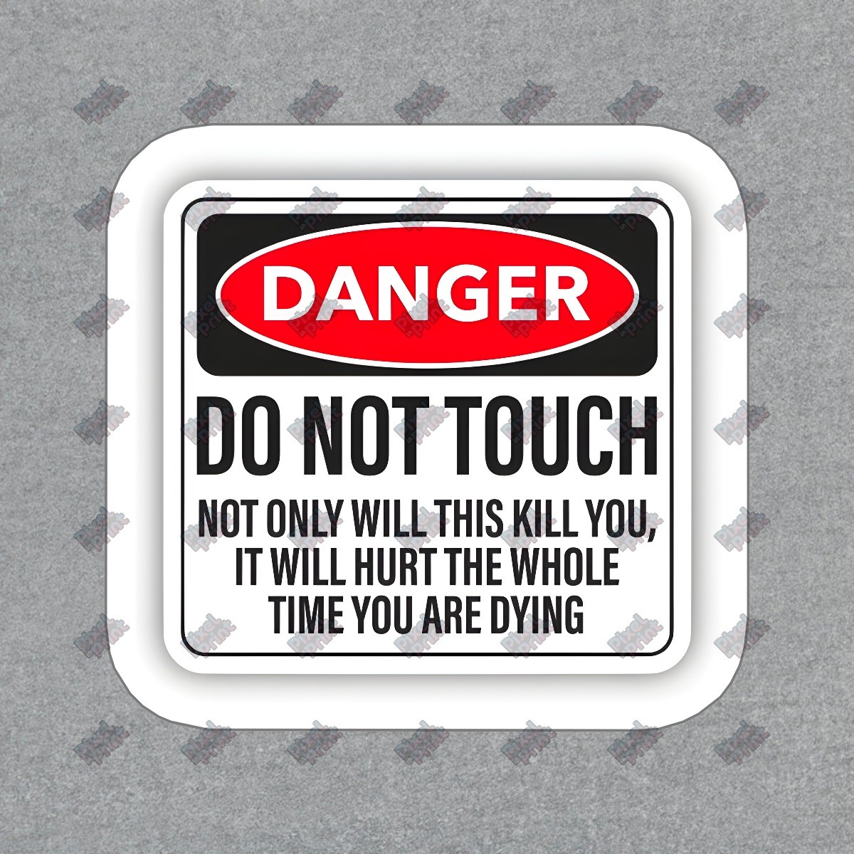 Funny Danger Do Not Touch Vinyl Sticker Hilarious Warning Decal for #838924