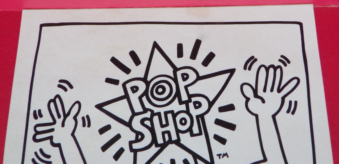 UNUSED 1985 POP SHOP KEITH HARING STICKER DECAL LAFAYETTE ST. NY CITY STAR HEAD