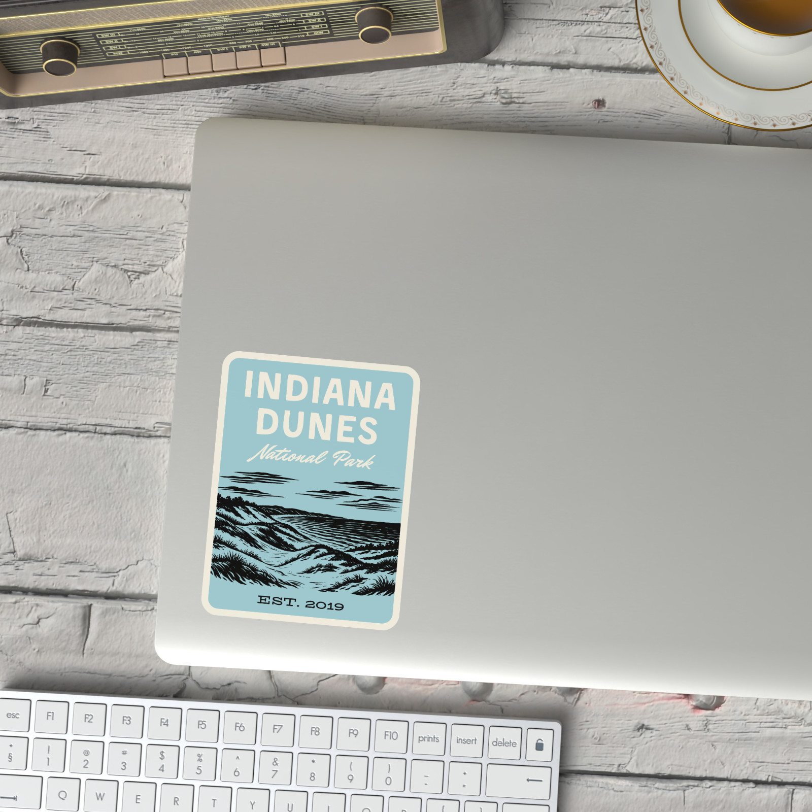 Indiana Dunes National Park Sticker – Retro 1960s Style Decal