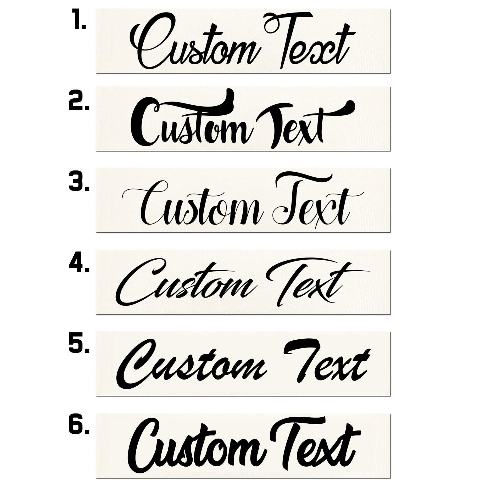 Cursive Custom Text Vinyl Decal Sticker | Personalized Fancy Script Lettering