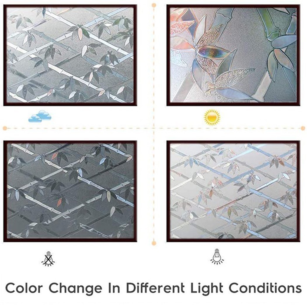 Roll Privacy Window Glass Film Sticker Static Cling 3D Frosted Stained 45*100CM
