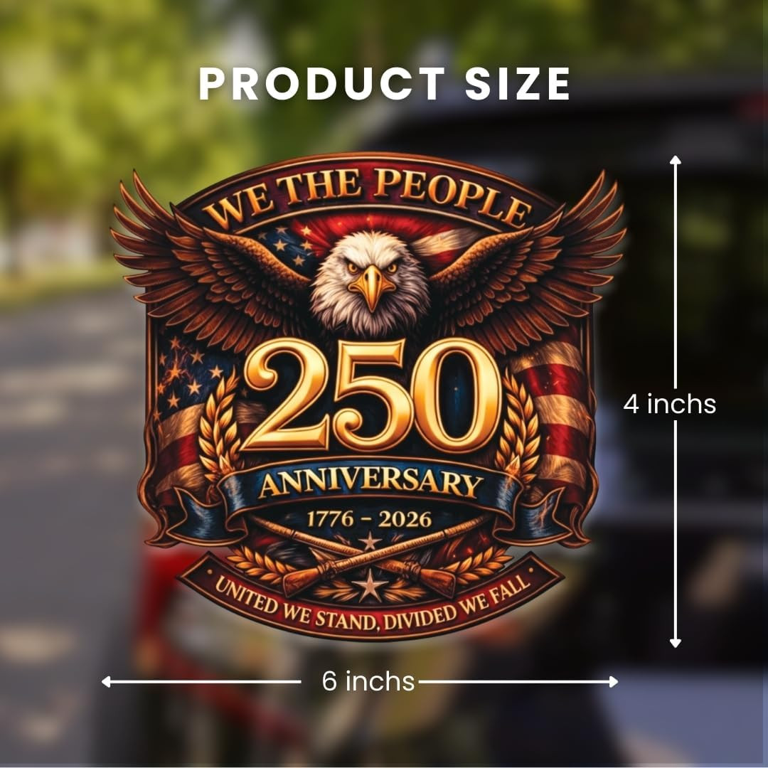 We the People Decal 250Th Anniversary USA Sticker 2 Pack – America 250 Merchandi