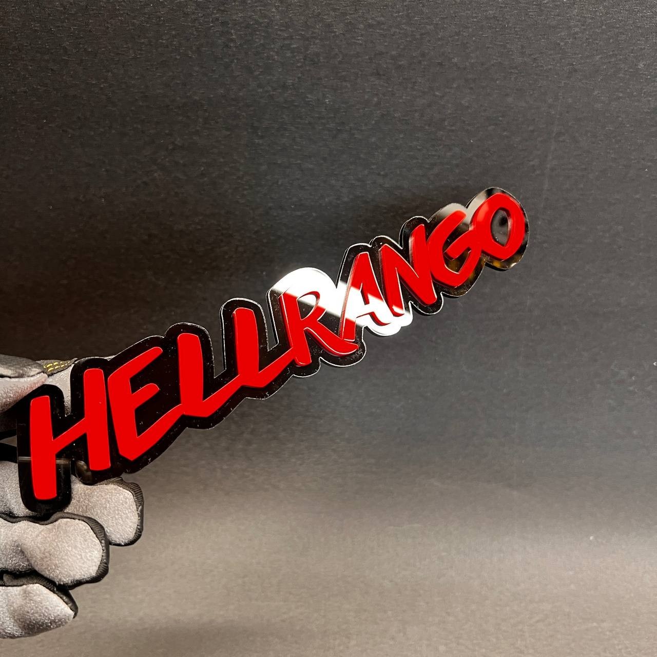 1X hellrango Custom 3D Text Car Badge Fender Emblem Tailgate Toolbox Decal