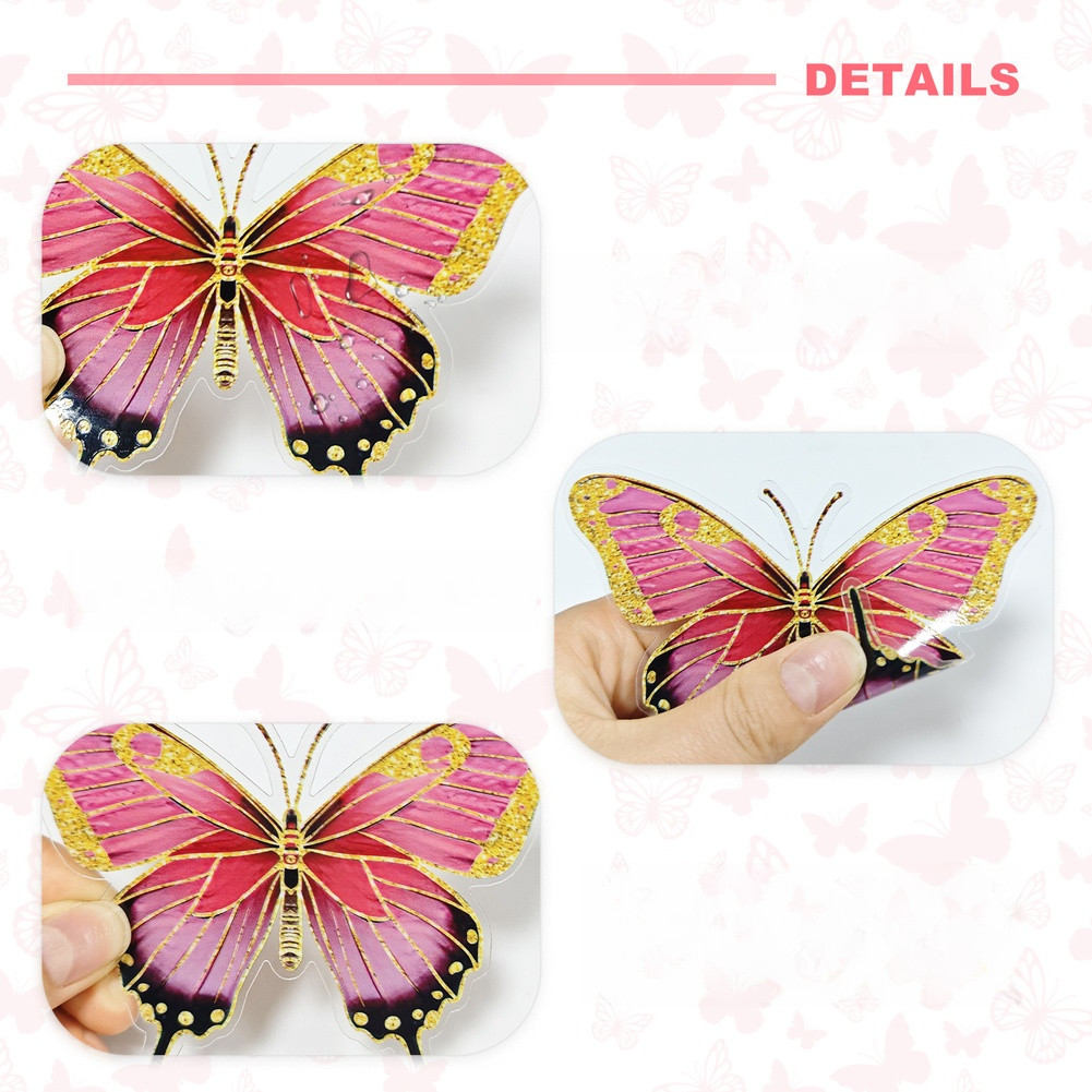 3D Butterfly Decals PVC Waterproof Bright Colors for Home Interior Decor