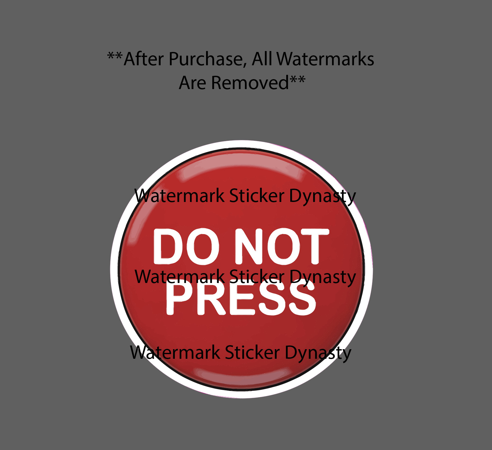 Do Not Press Sticker Waterproof Decal Red Button Caution Funny Humor Gift NEW