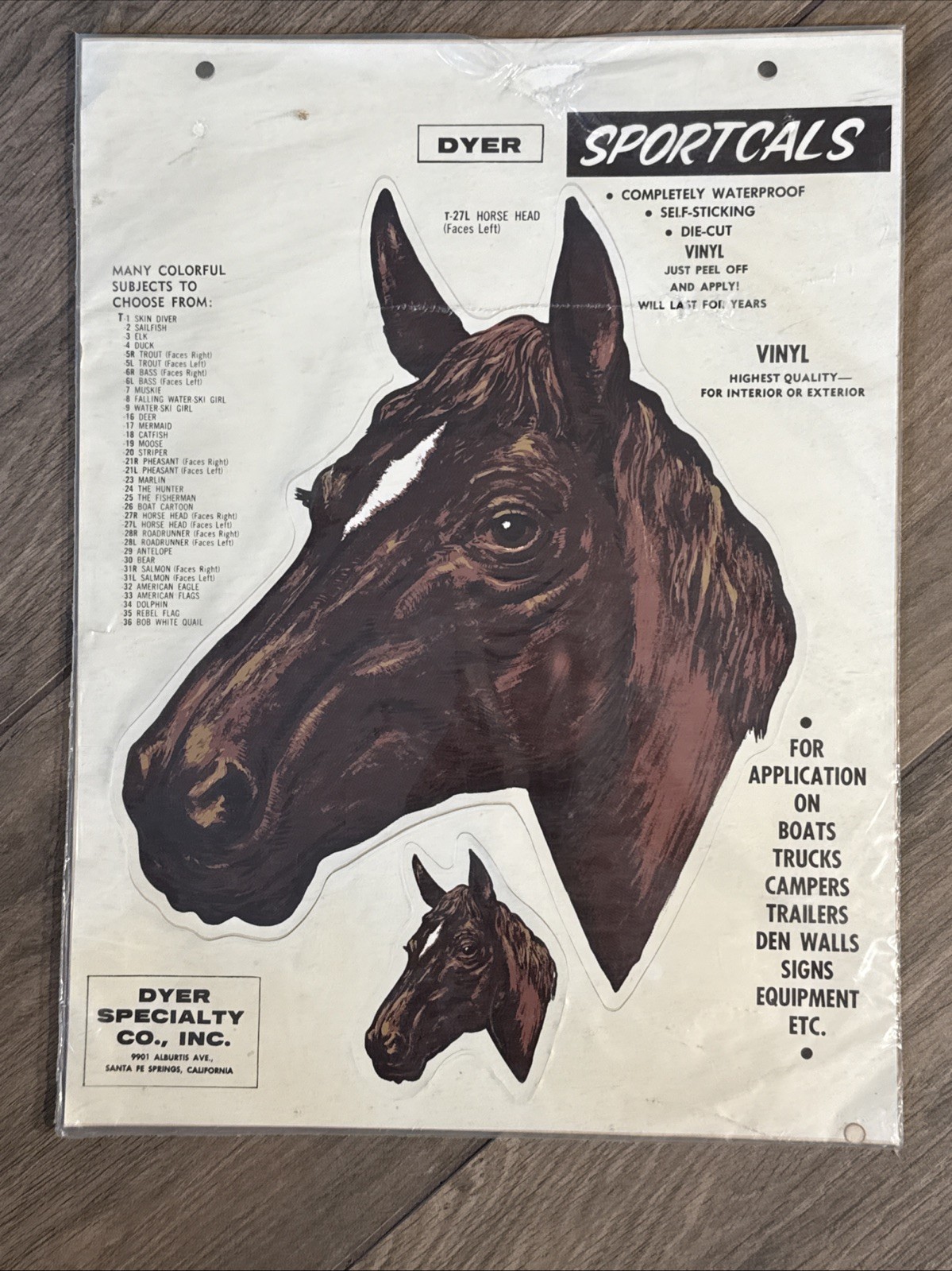 Lot of 4 Vintage 1960s 70s NOS Die Cut HORSE Decals Meyercord Equestrian Decor