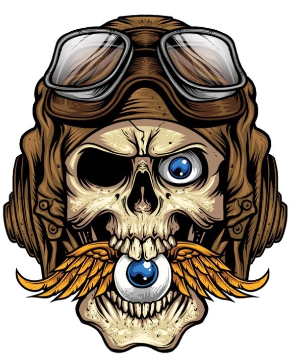 NEW LETHAL THREAT EYE FOR AN EYE AVIATOR MINI DECAL STICKER 2.75"x3.25" RC00258