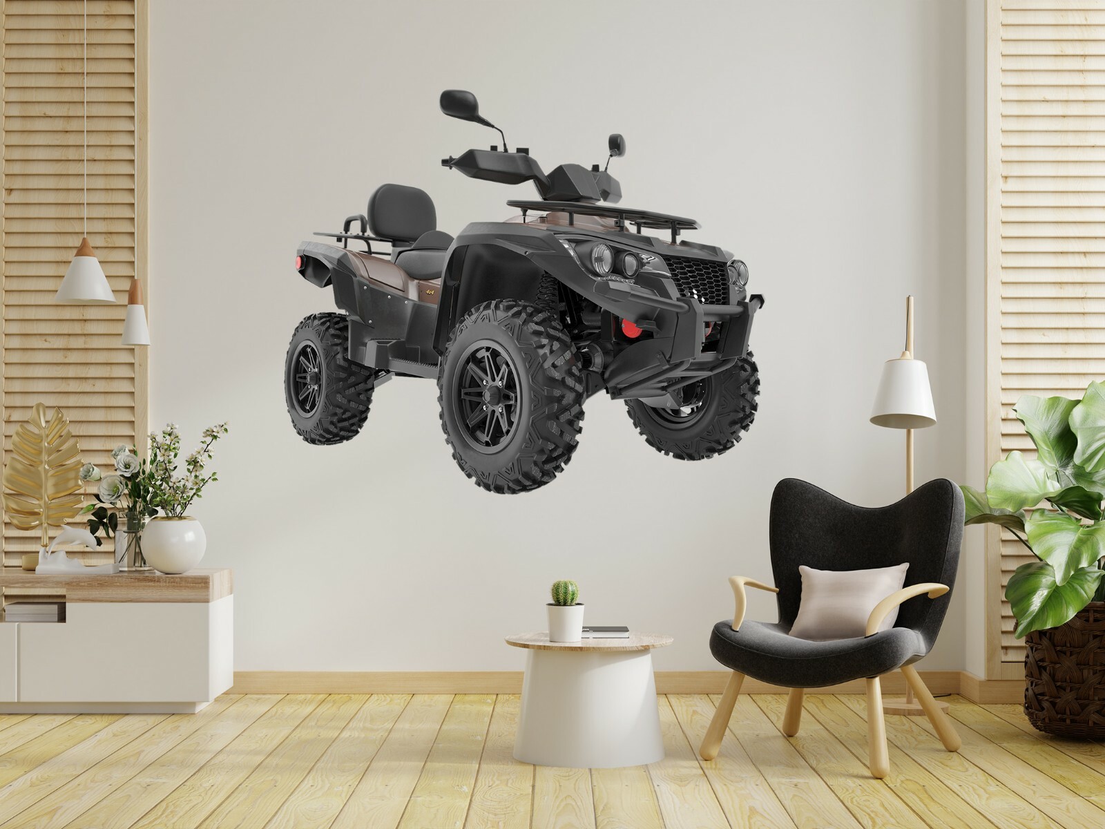 3D Quad Bike G271 Car Wallpaper Mural Poster Transport Wall Stickers Honey