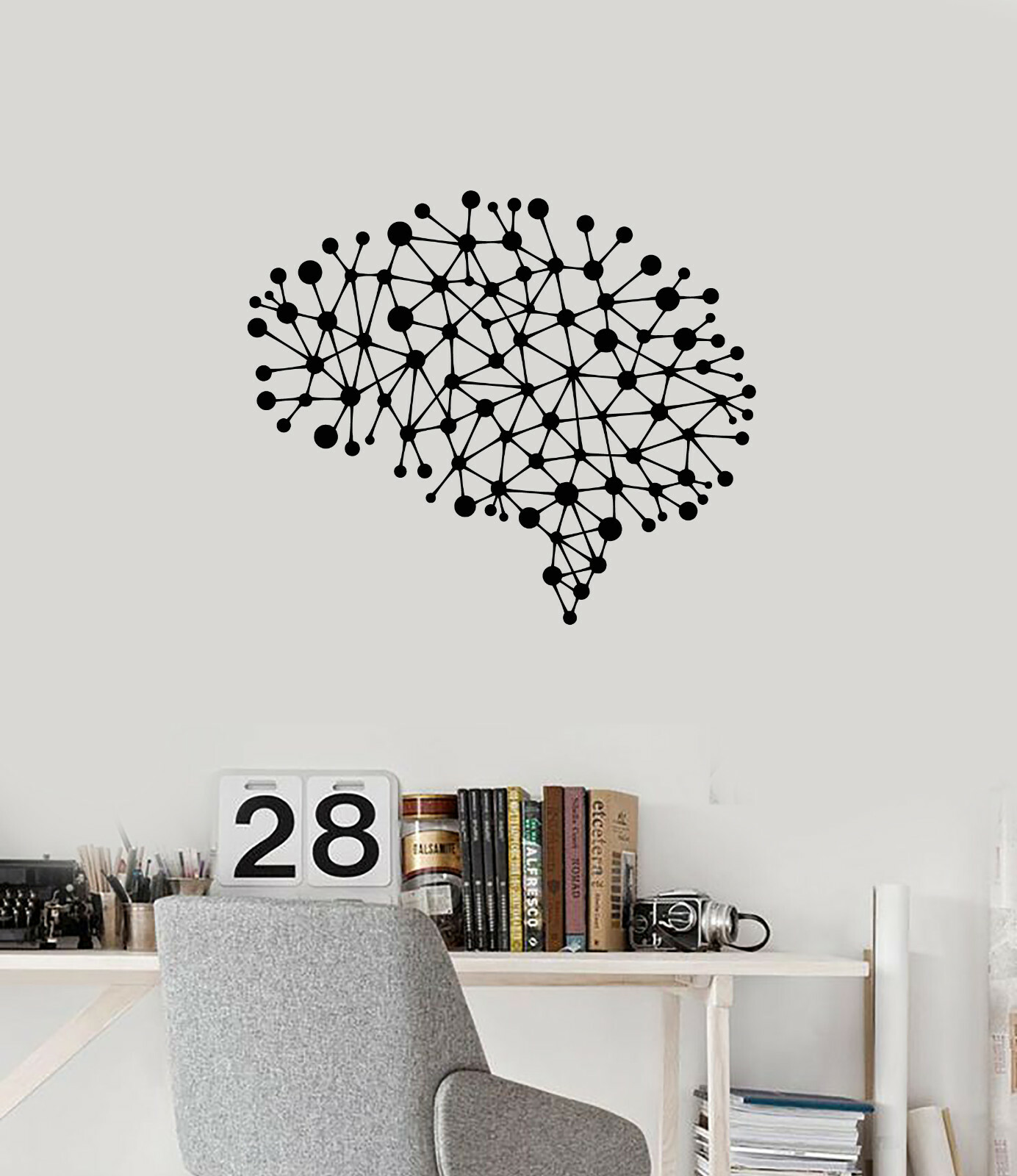 Vinyl Wall Decal Brain Connections Office Study Room Decor Stickers (ig5428)