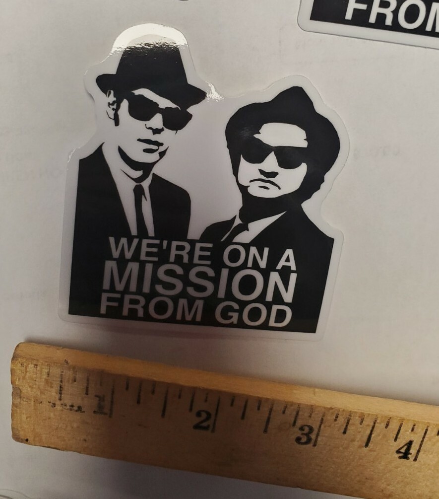 MISSION FROM GOD BLUES BROTHERS STICKERS VARIETY PACK LOT OF 3