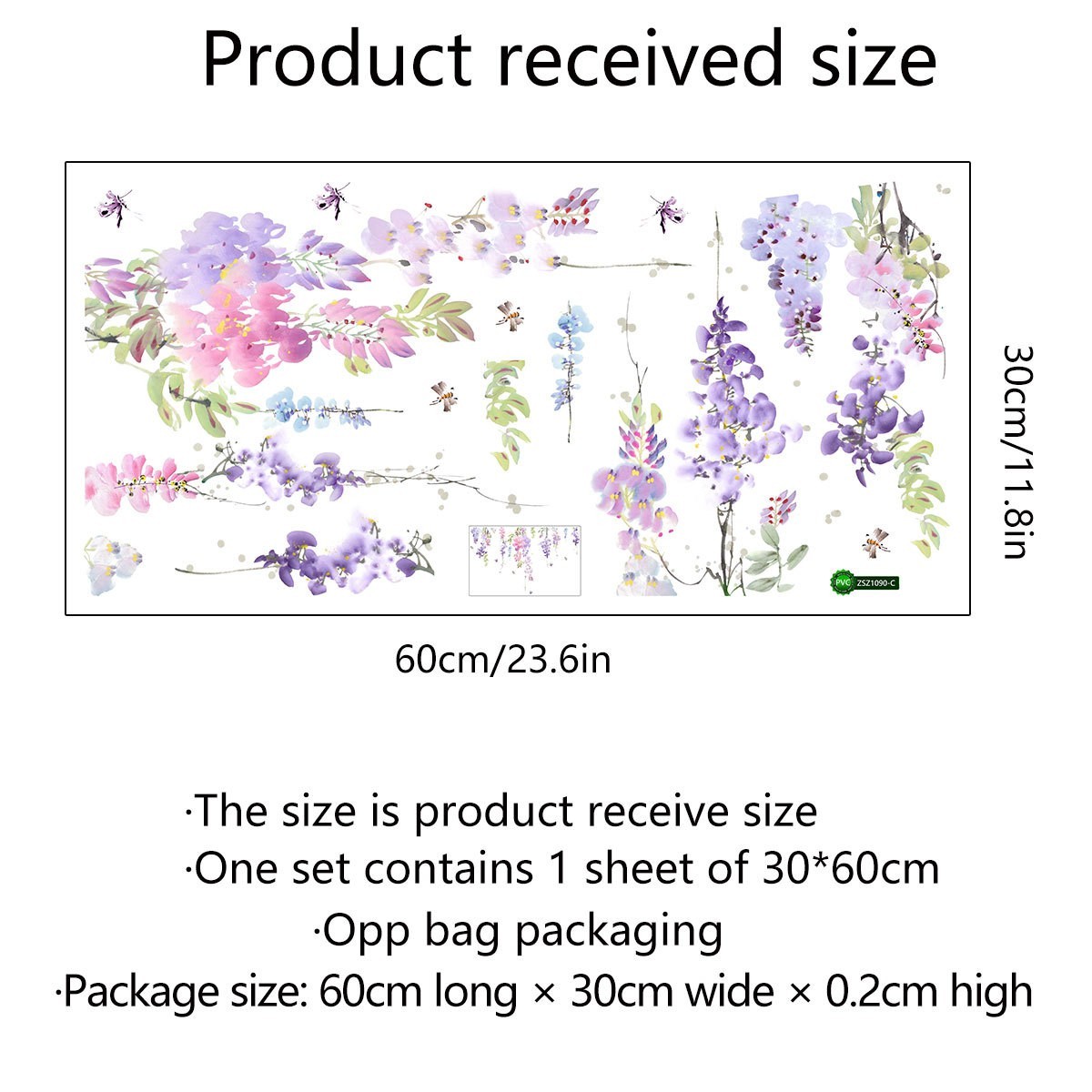 Colorful Floral Plants Flowers Butterfly Wall Sticker Art Decal Home Decoration