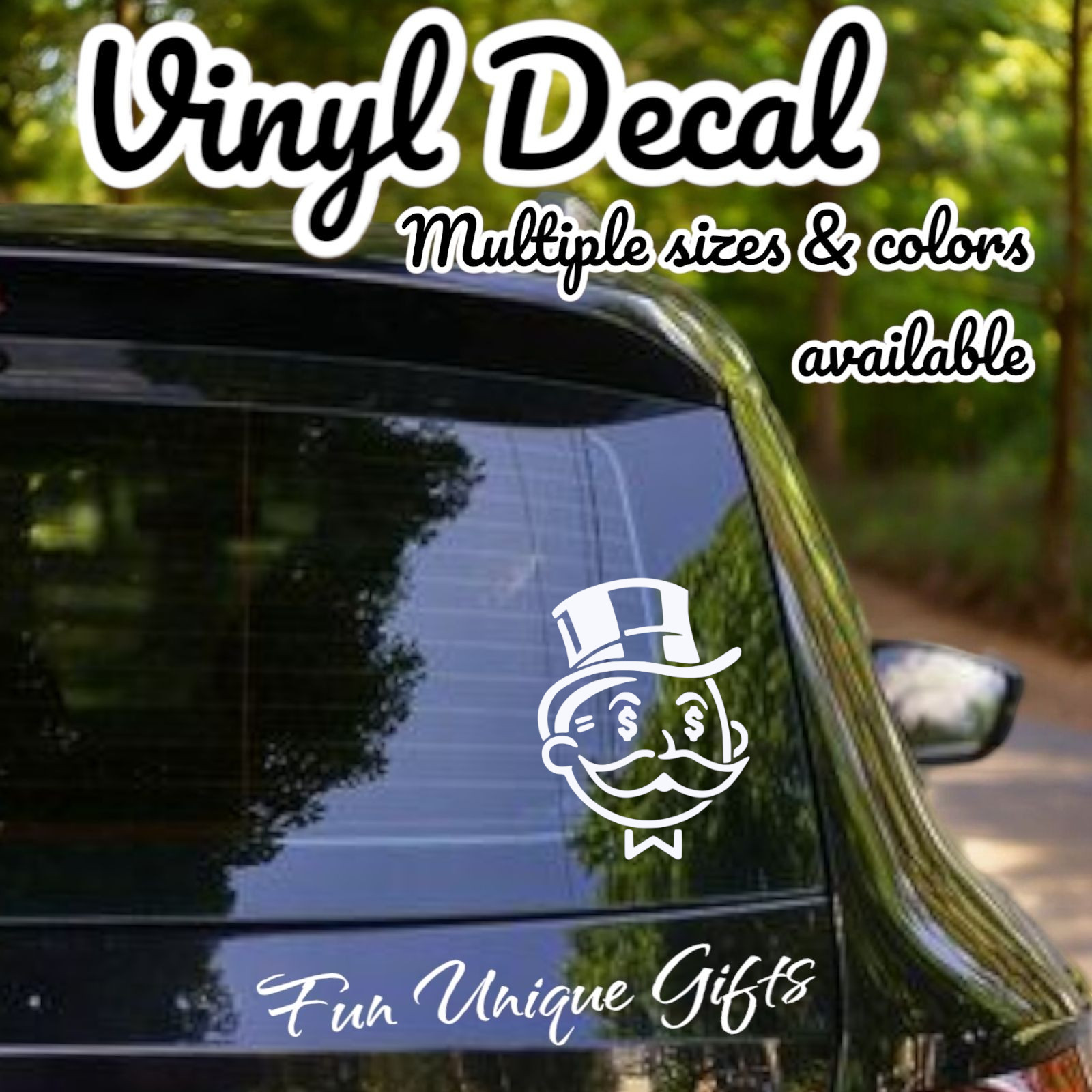 Monopoly Man Vinyl Decal Sticker -Multiple Colors & Sizes- SHIPS FREE!