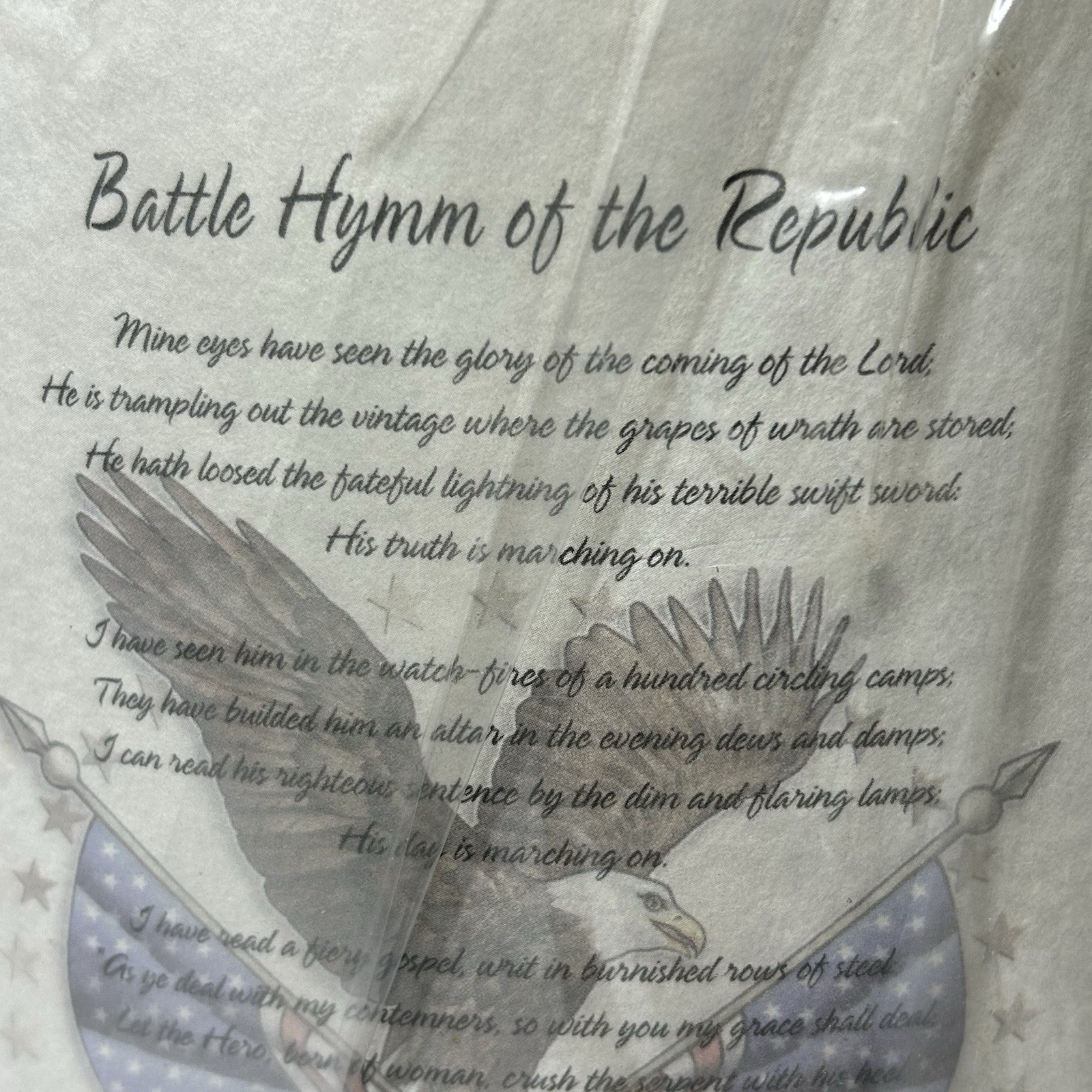 Patriotic Bald Eagle Lamp Shade ALMC America USA Flag Battle Hymn of Republic