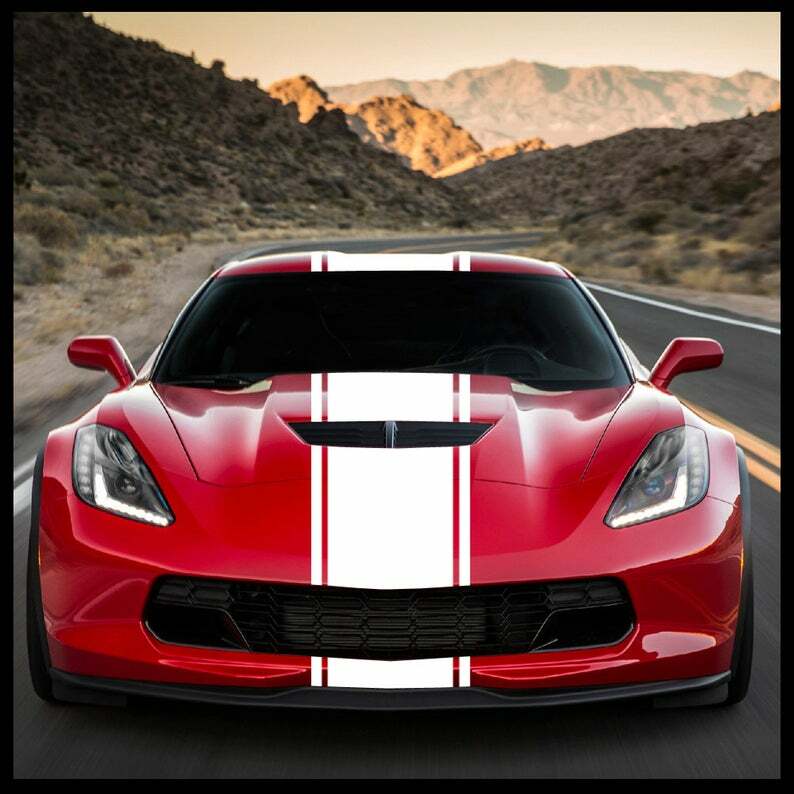 Racing Stripe Decal Automotive Hood Sticker Truck Motorcycle RV's Vinyl – 72"