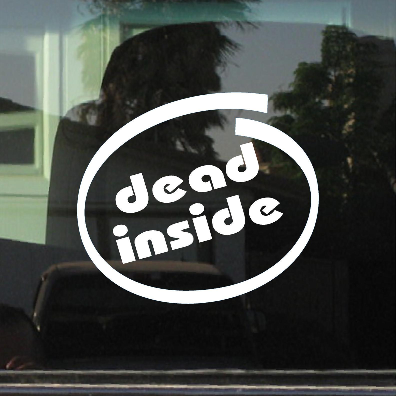 DEAD INSIDE FUNNY INTEL VINYL DECAL / BUMPER STICKER