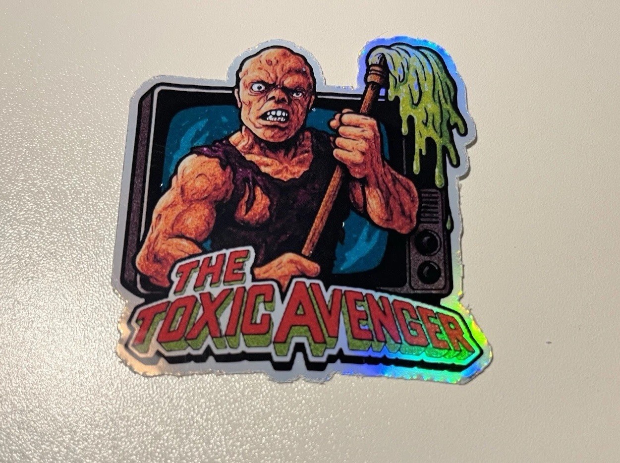 The Toxic Avenger 3 Inch Waterproof Holographic Vinyl Sticker