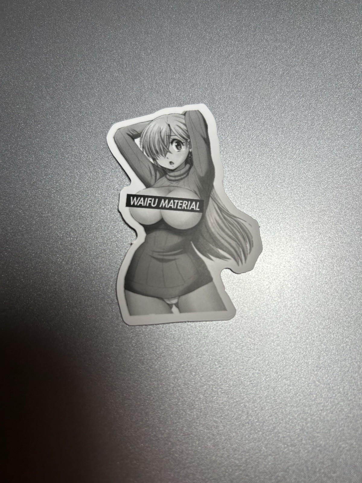 black and white waifu lewd sexy girls stickers #8