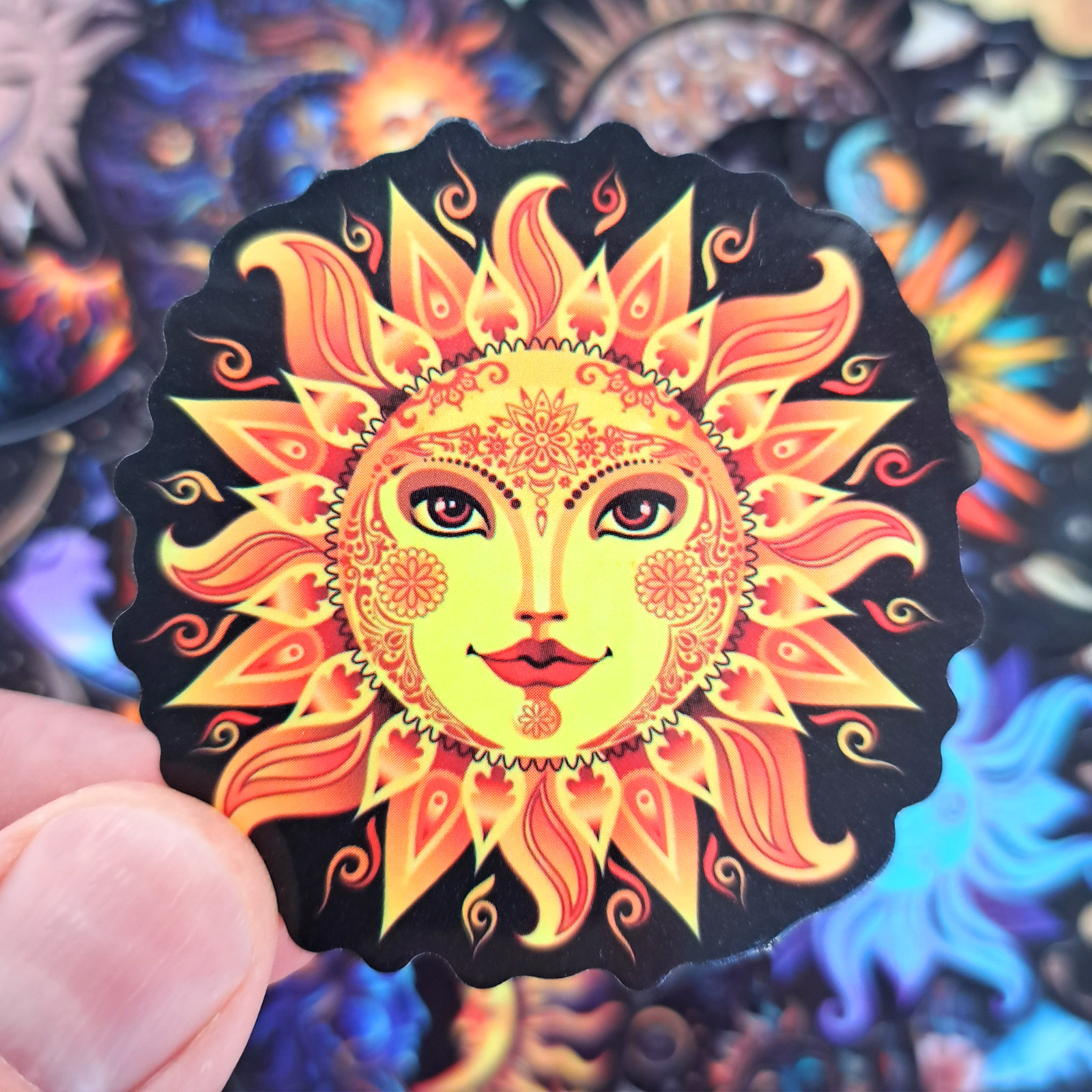 50 PCS Celestial Sun Moon Sticker Pack Galaxy Stars Mystical Astronomy Crafts