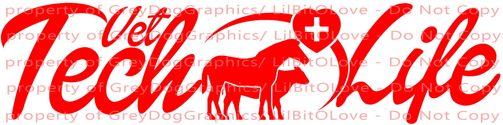 Vet Tech Life Vinyl decal Farm Animal Large Breed Sticker Veterinarian