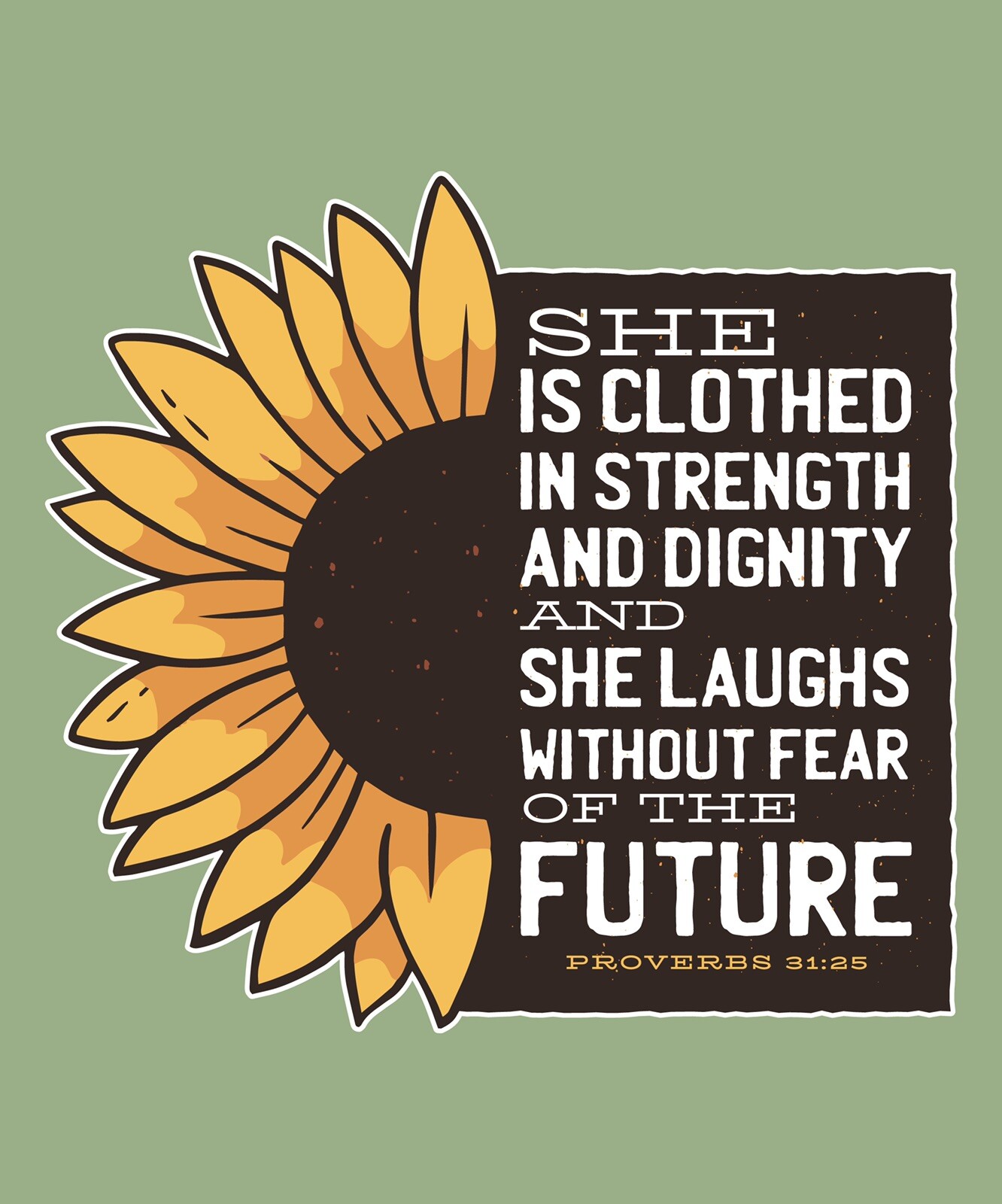 3” Inspirational Woman Sunflower Sticker Girl Power Strength Dignity No Fear