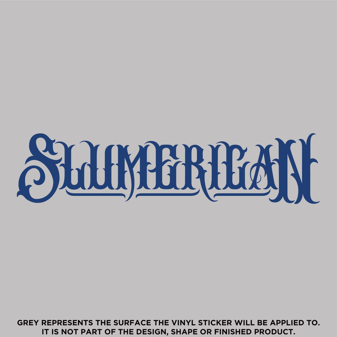 Slumerican Text, Die Cut High Quality Vinyl Sticker Decal