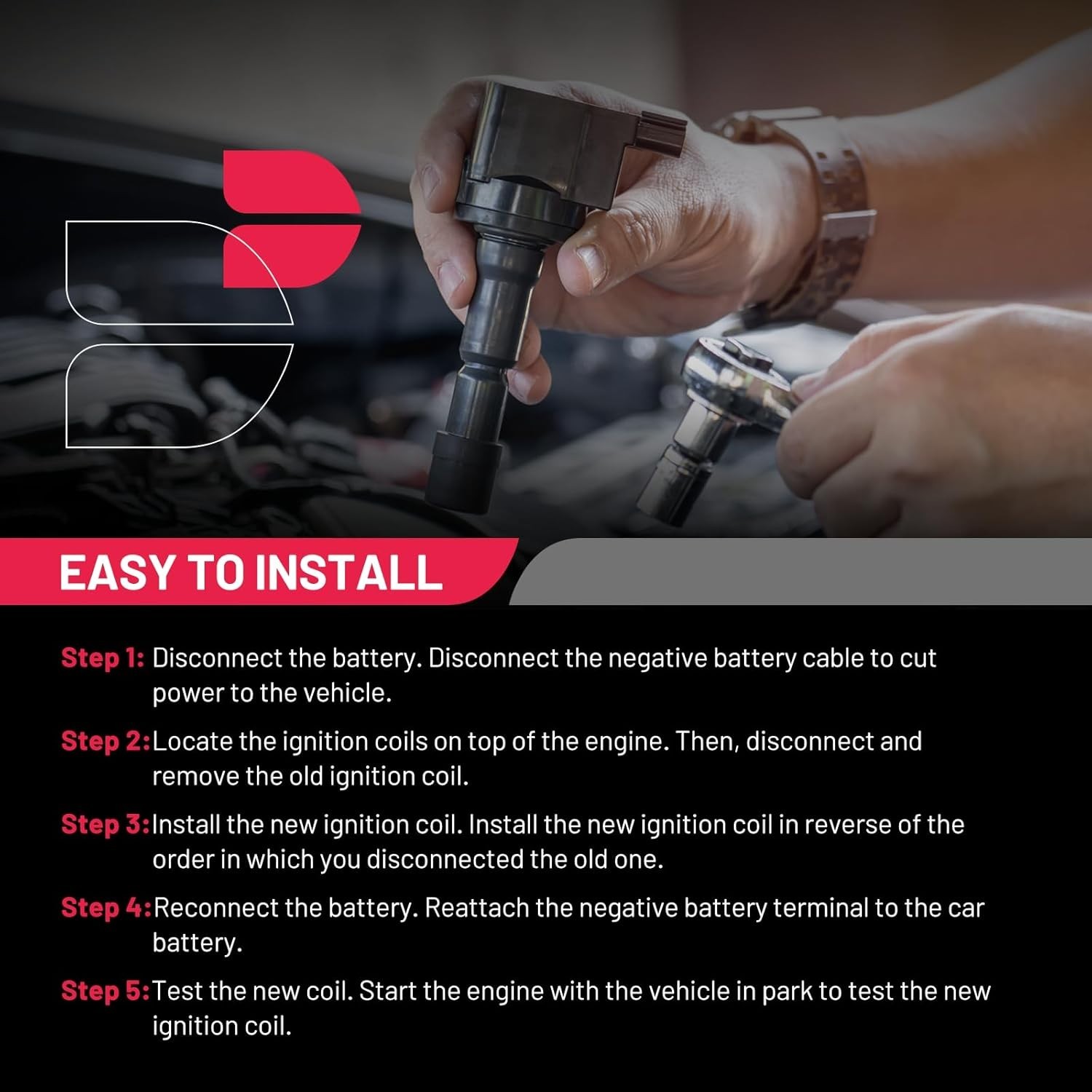 Ignition Coil Pack and Iridium Spark Plugs Compatible with Acura RSX Honda Accor