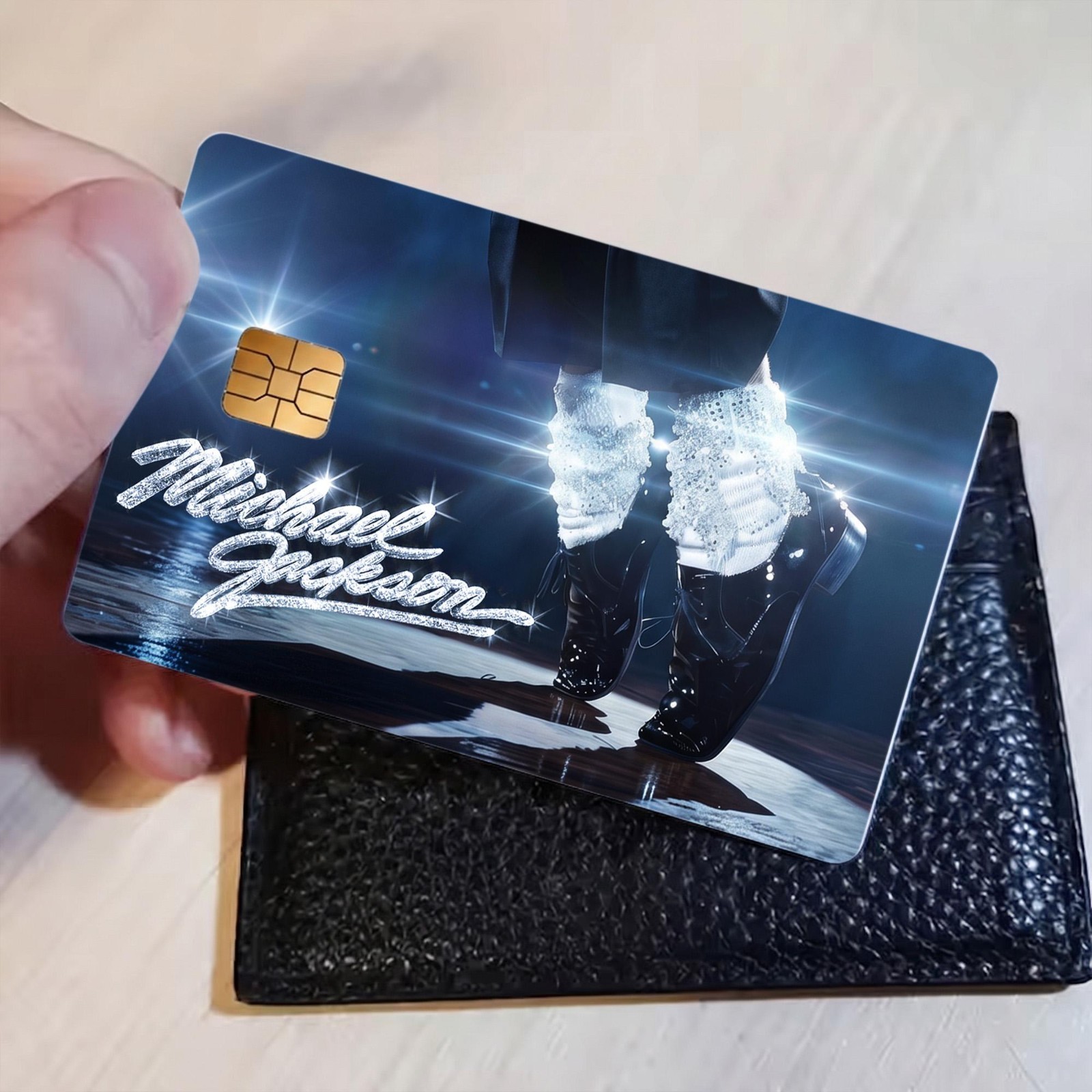 Michael Jackson Glitter Credit Card Skin King of Pop Tribute Vinyl Matte Sticker