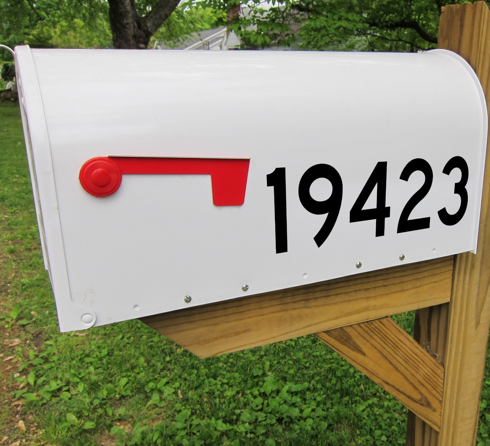 Highway Gothic Mailbox Address Numbers Vinyl Sticker Decal Waterproof