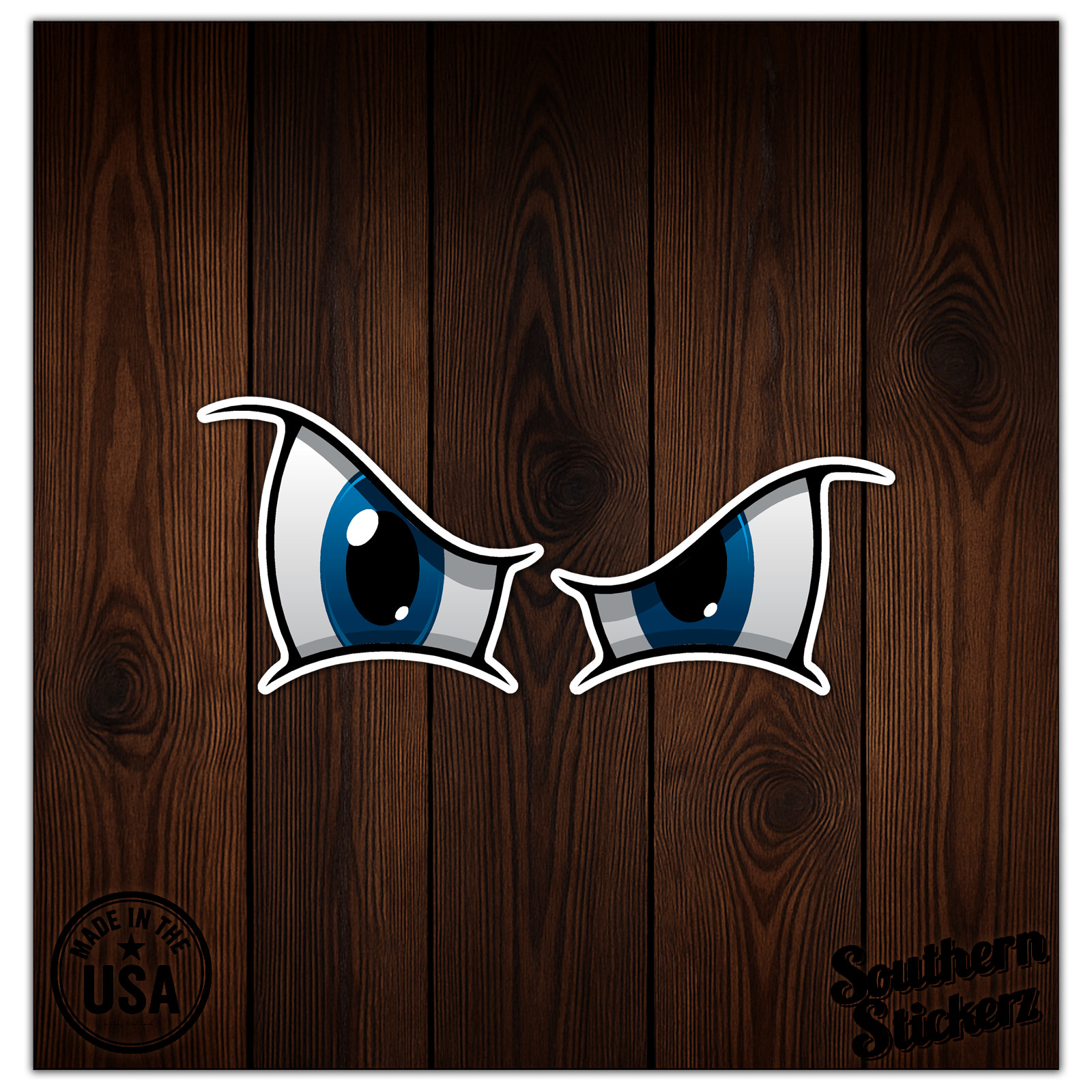 Cartoon Blue Eyes – Vinyl Decal Sticker – Car Window Laptop – ebn8930