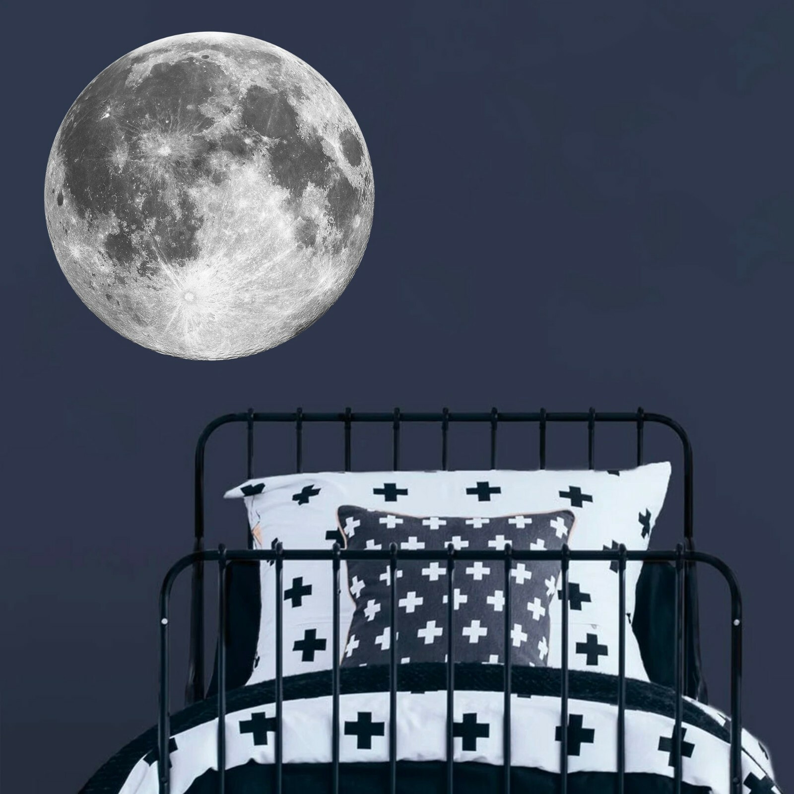Full moon wall sticker Space stickers moon Remove wall decals Room Decor Gift