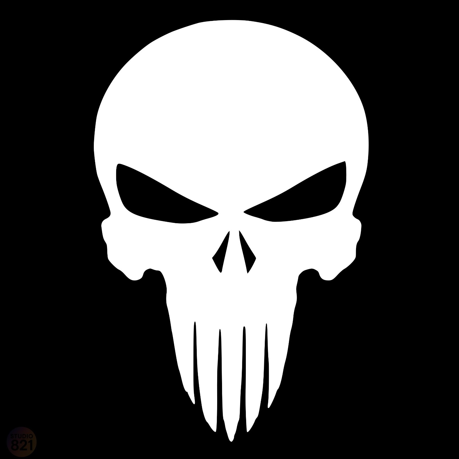 The Punishment Skull V2 Vinyl Sticker Decal – US MADE – Car Truck decal Jeep DC