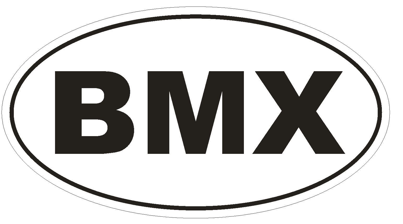 BMX Oval Bumper Sticker or Helmet Sticker D1940 Euro Oval