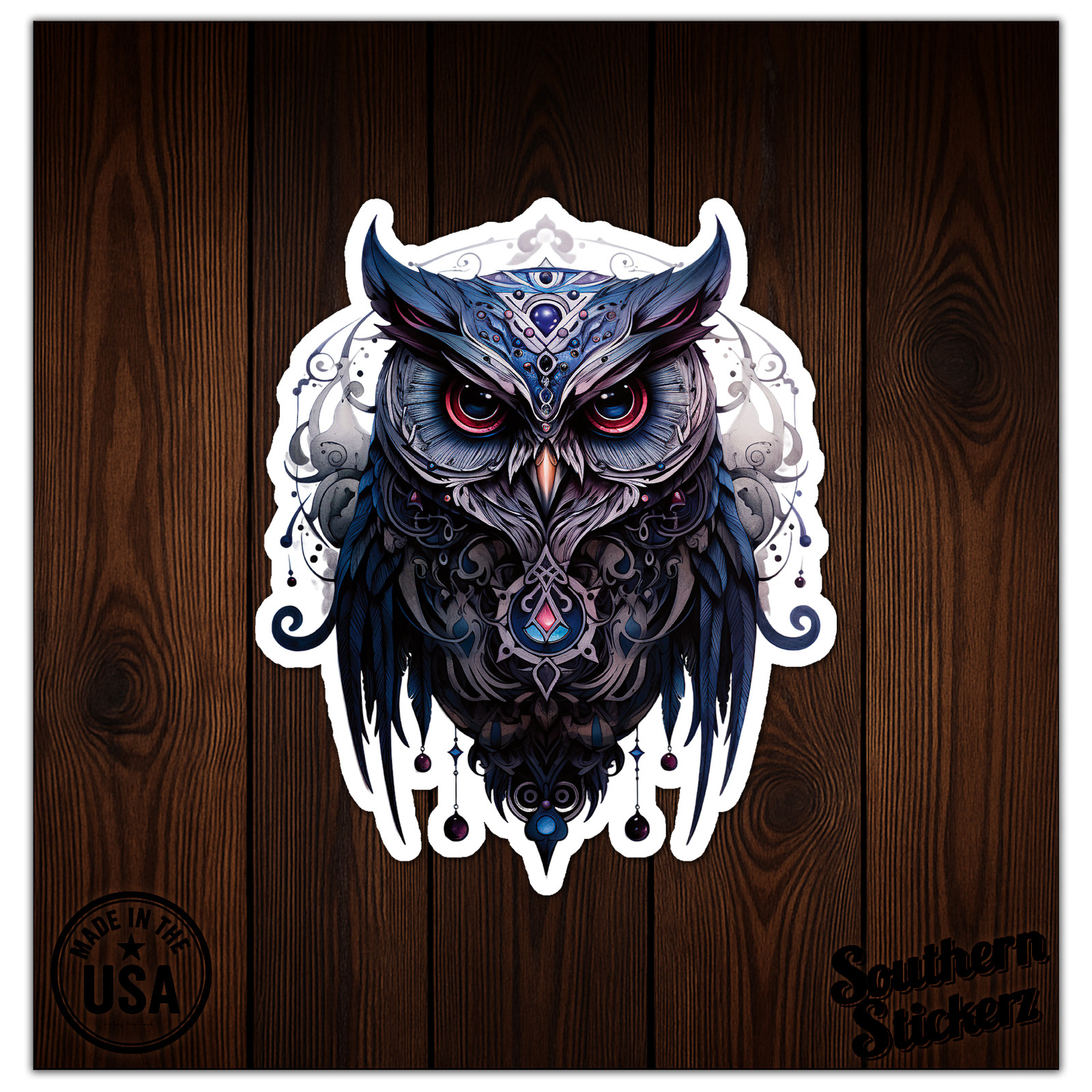 Tribal Owl – Vinyl Decal Sticker – Car Window Laptop – ebn11056