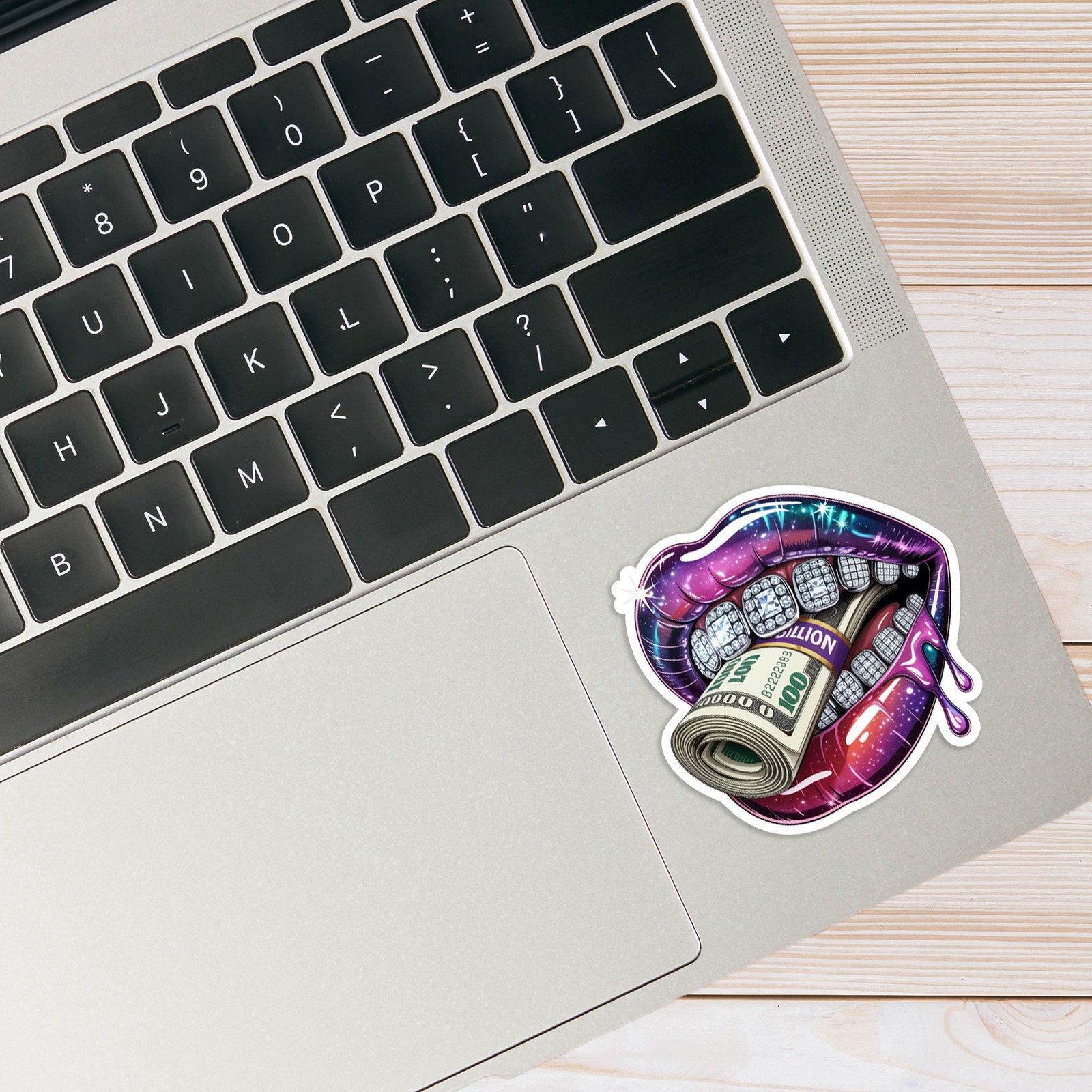 Galaxy Lips With Grills – Vinyl Decal Sticker – Car Window Laptop – #1639