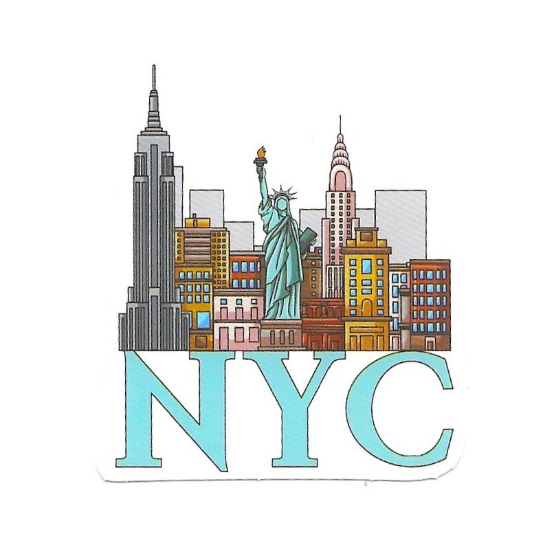 New York City Sticker NYC Skyline Vinyl Decal Die Cut Scrapbook Journal Statue