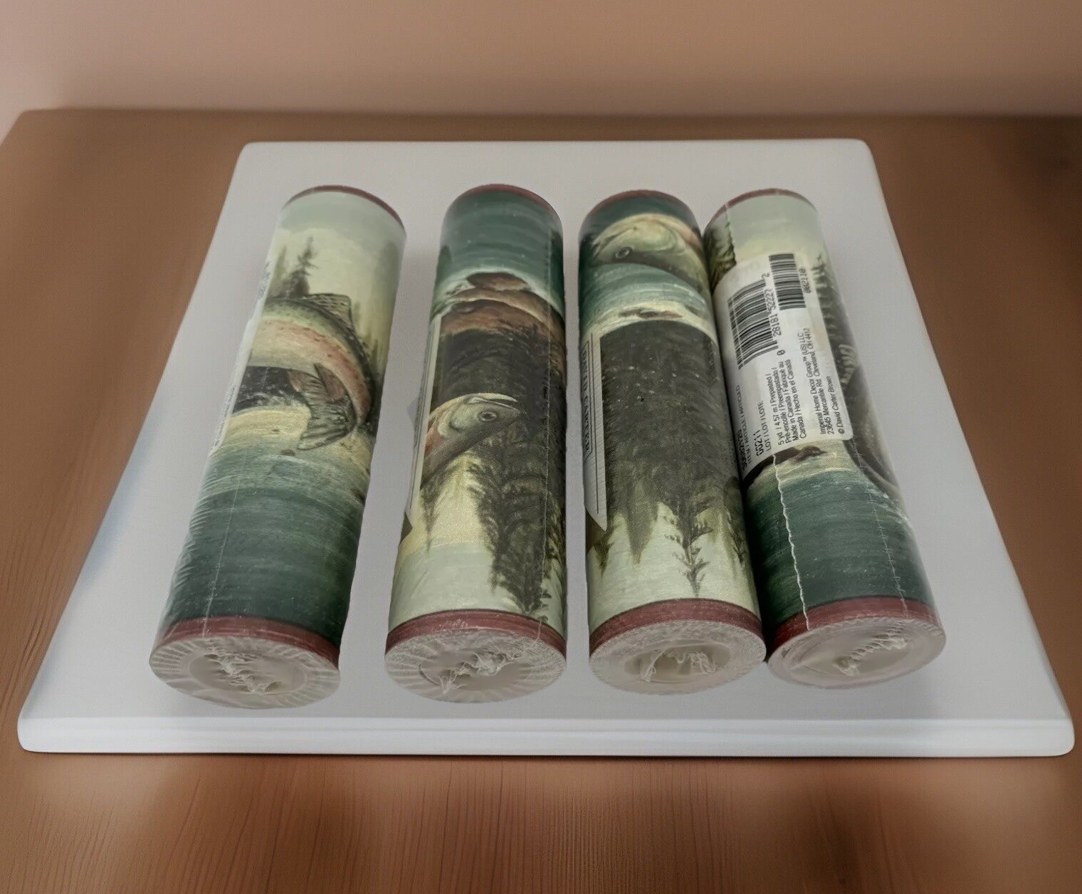Wallpaper (4) Trout Stream Trees 9in X 20yd New Imperial David Carter Brown A