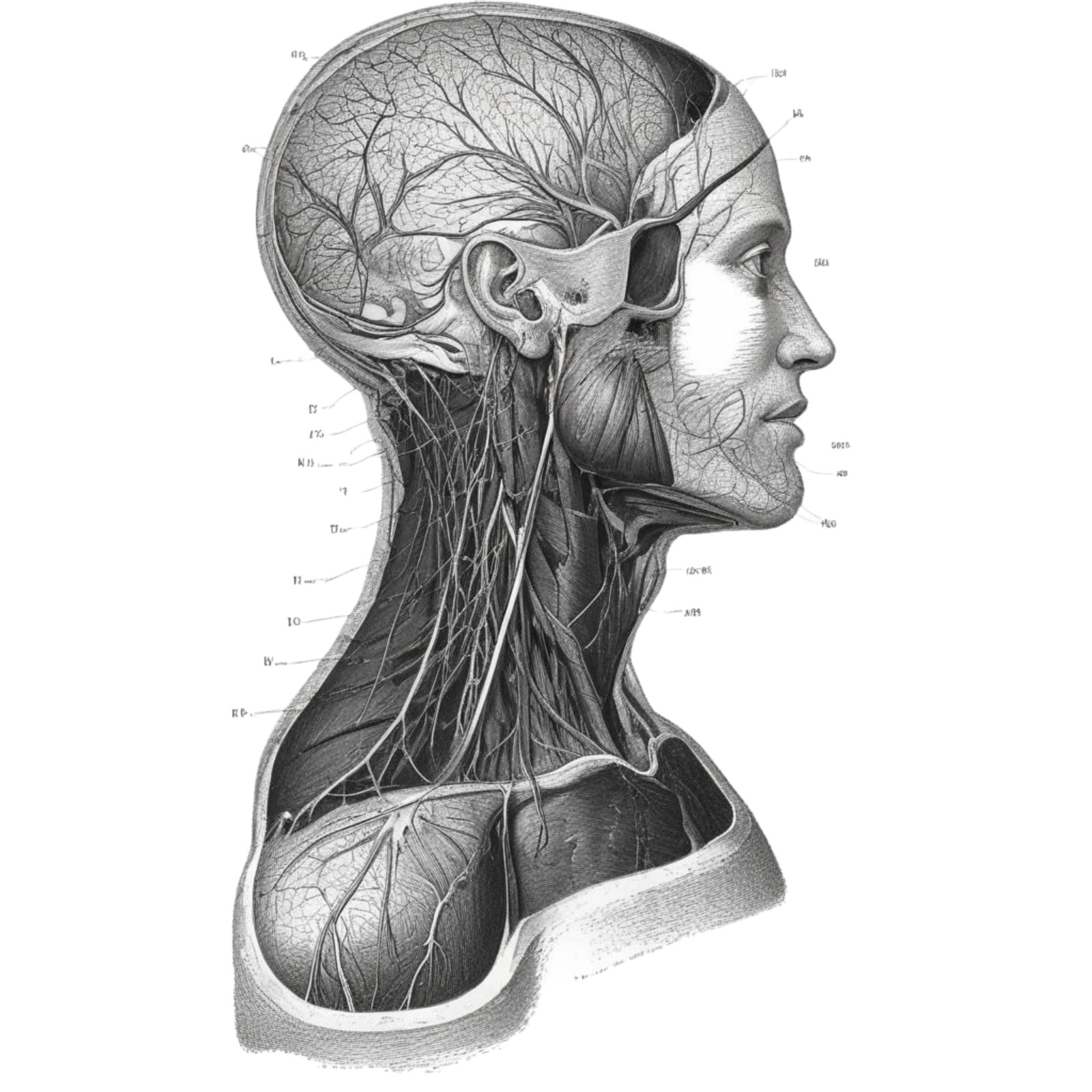 Wall decal sticker anatomy wall sticker 18 x 18 cm large