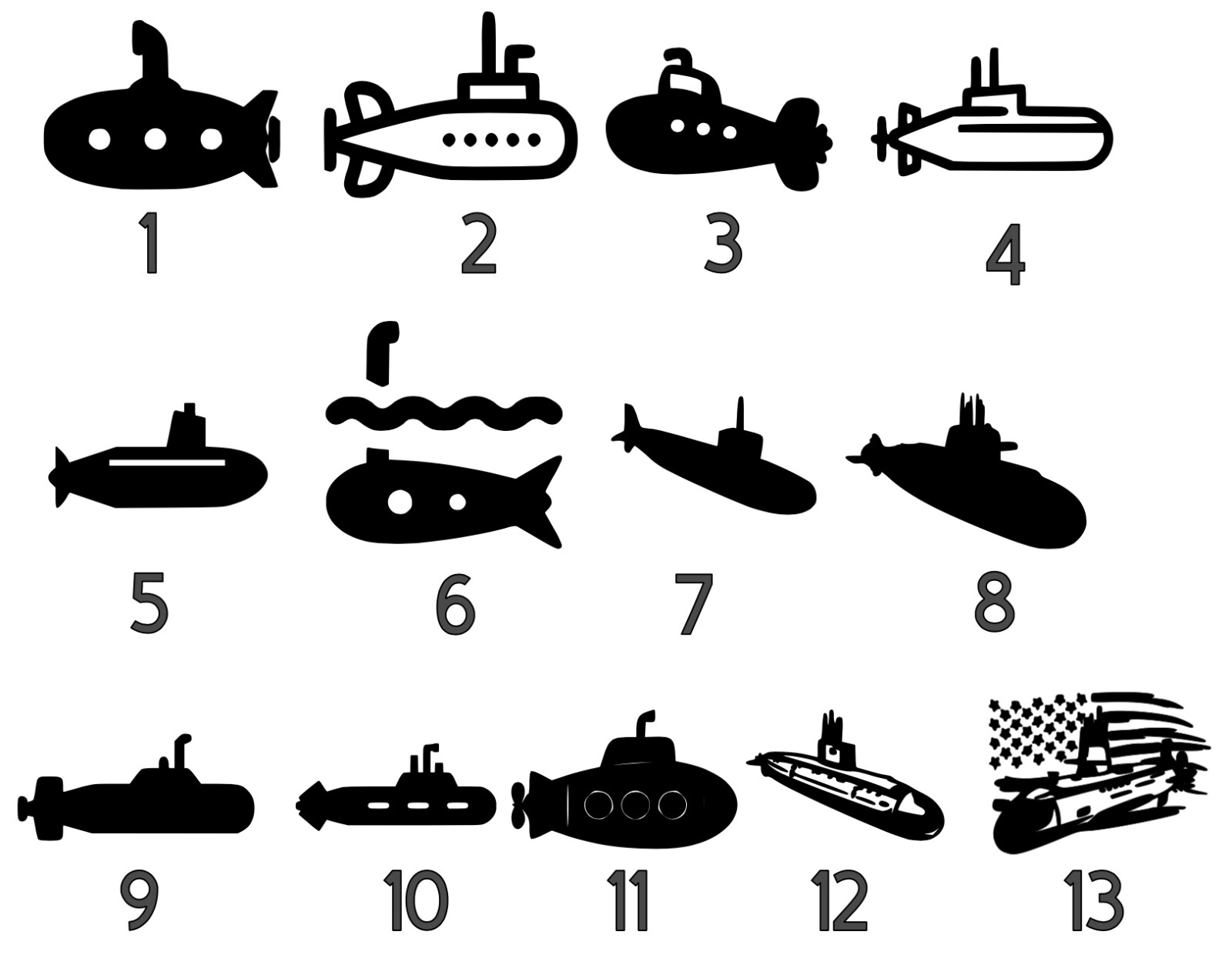 Submarine Vinyl Decal (read description)