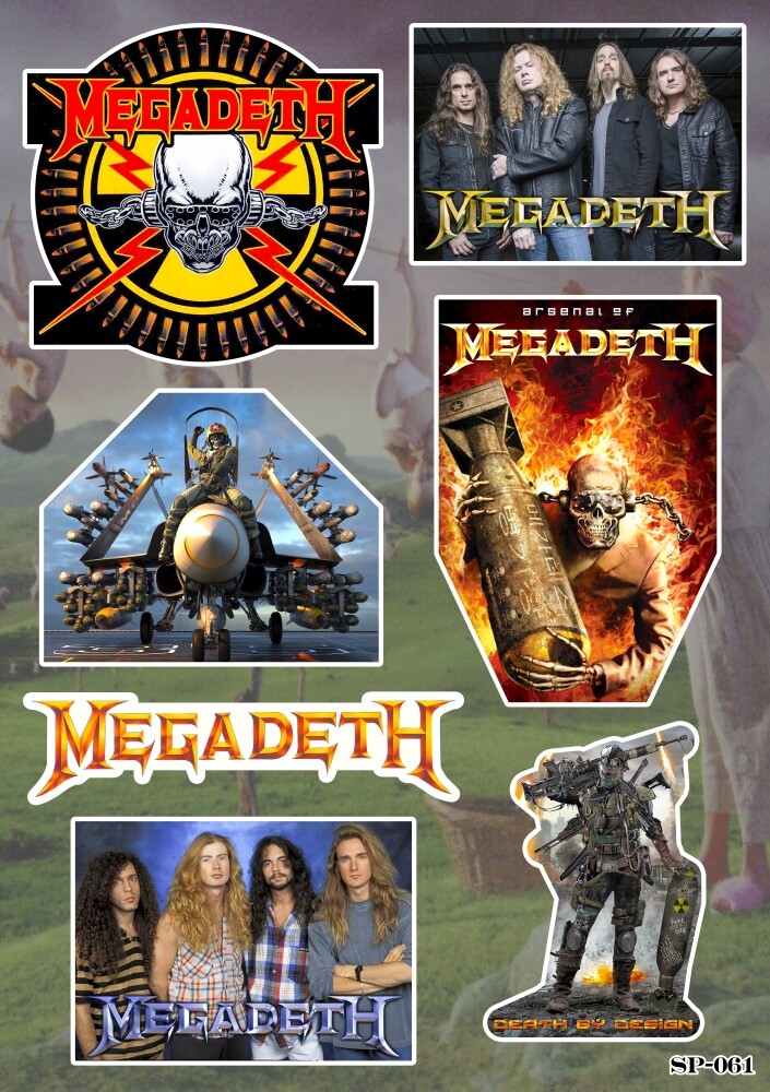 Megadeth Sticker Pack | Radiation Skull American Thrash Heavy Metal Band Logo