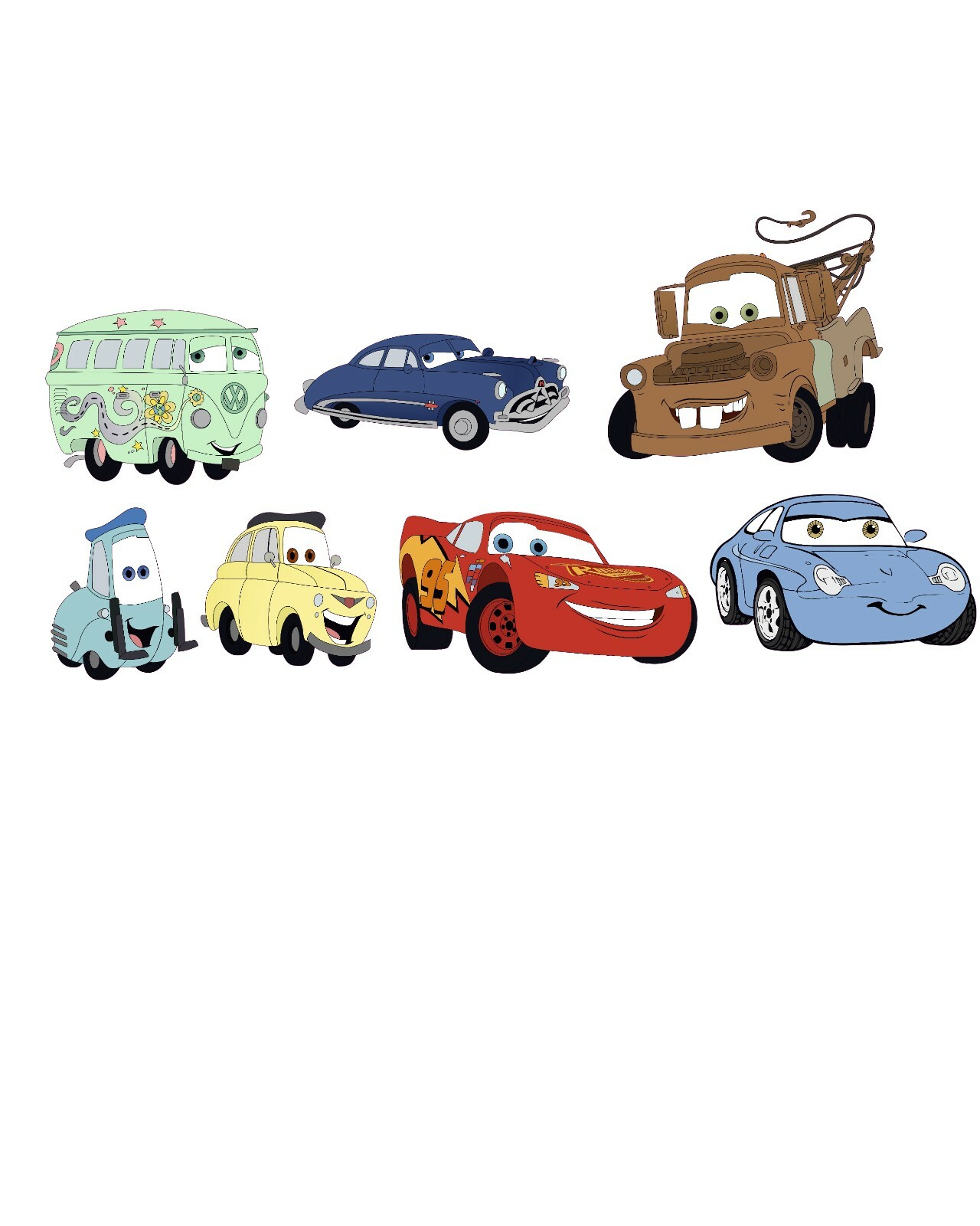 Home Kids Bedroom Cars Animated Comedy Movie Characters Design Vinyl Wall Decal