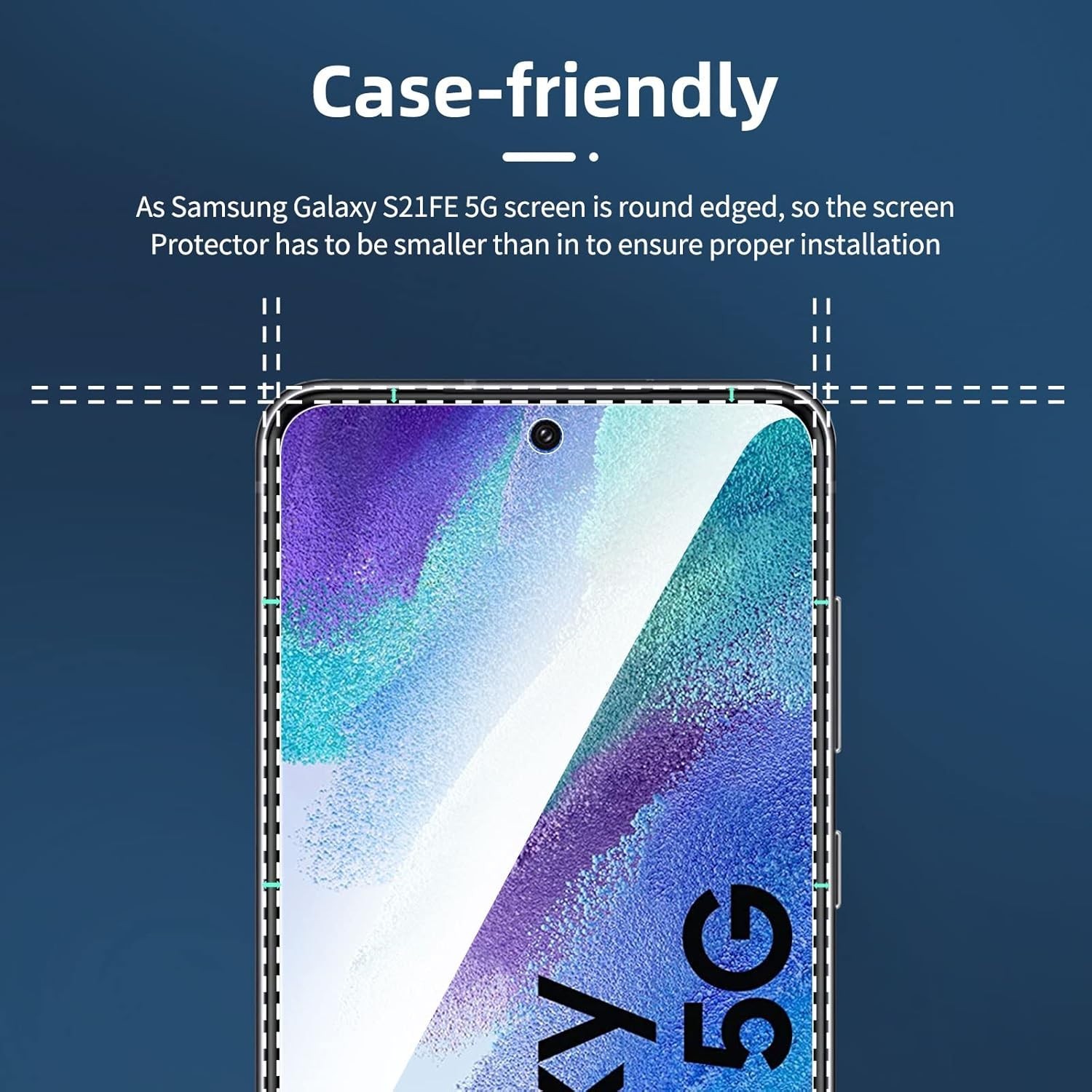 Samsung Galaxy S21 FE 5G Screen Protector Tempered Glass Bubble Free 3Pack