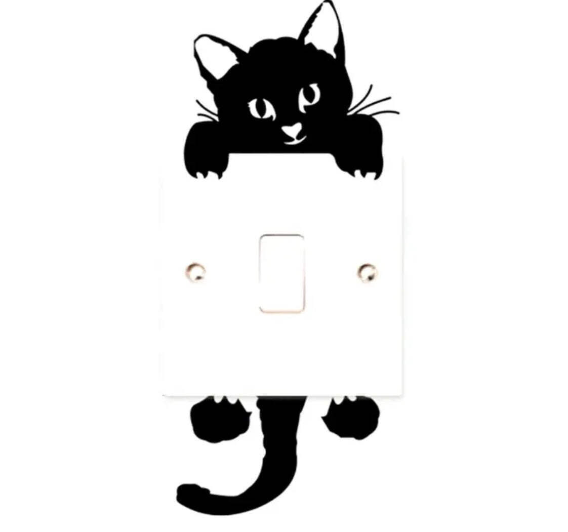 1 pc Cat Switch Stickers for Light Switches or Home Decor