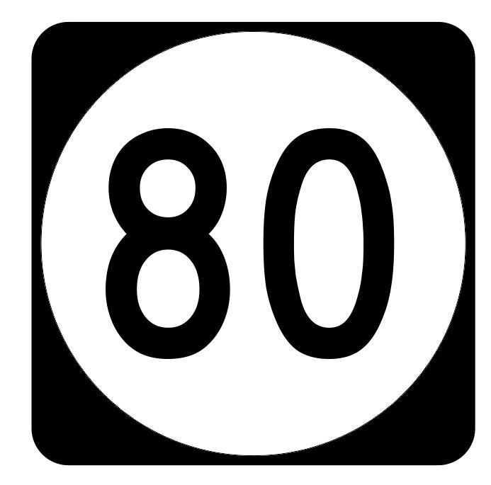 Kentucky Route 80 Sticker Decal Highway Sign Road Sign R8251