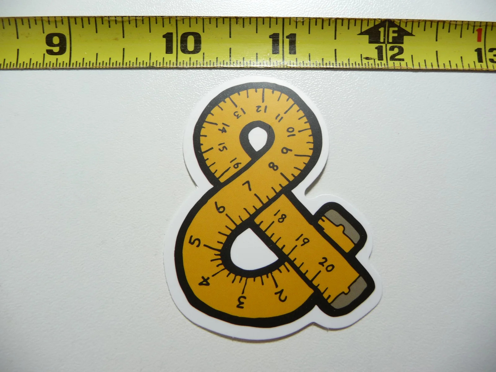 MEASURING TAPE TAILOR'S SMALL STICKER DECAL SEWING SEW CLOTHING SEAMSTRESS