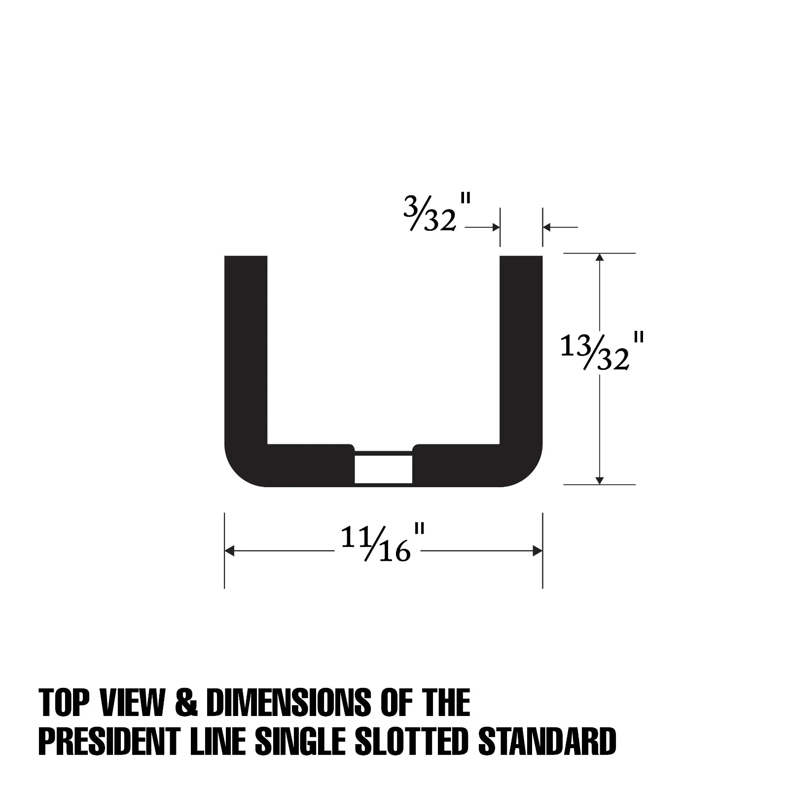 72" Heavy 1/2" Slots 1" Center Slotted Standards Satin Zinc SS12/72 (Pack Of 10)