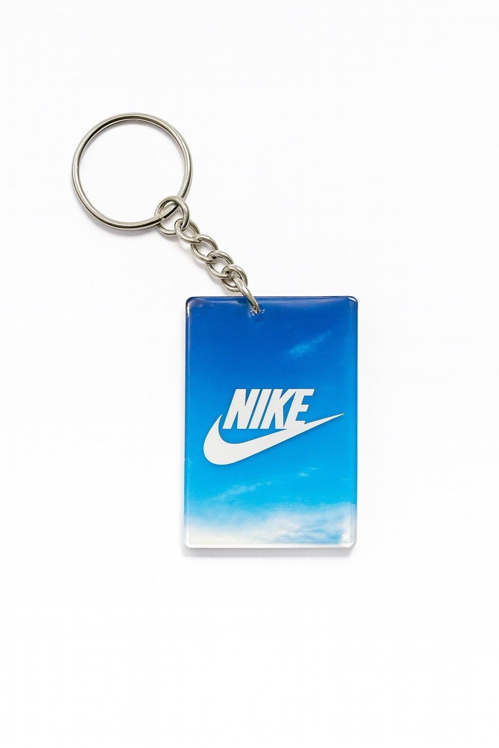Custom 19oz Clear Cup w/ Sporty Black & Blue Vinyl Decals + Acrylic Keychain