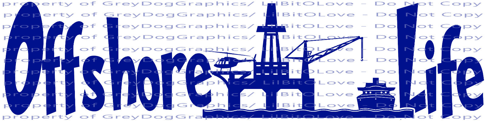Offshore Life Oil Rig Roughneck Vinyl Decal Oil Platform Rig Industry Sticker