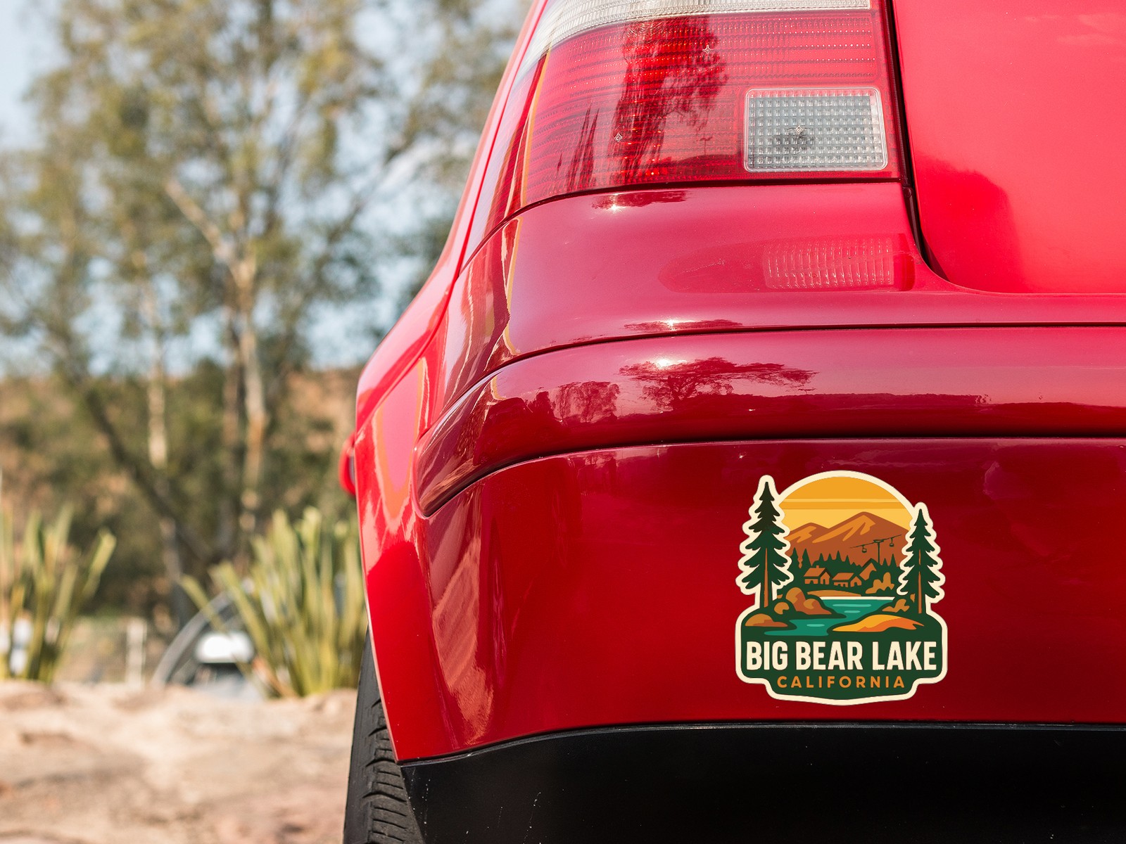 Big Bear Lake Sticker Decal Vinyl Die-Cut City Skyline Landmark Design