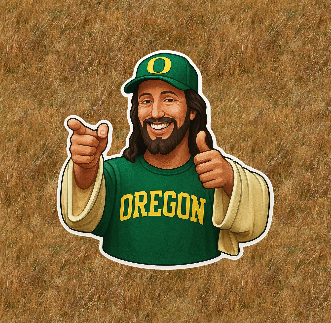 Jesus is an Oregon fan 100% waterproof vinyl sticker decal – several sizes