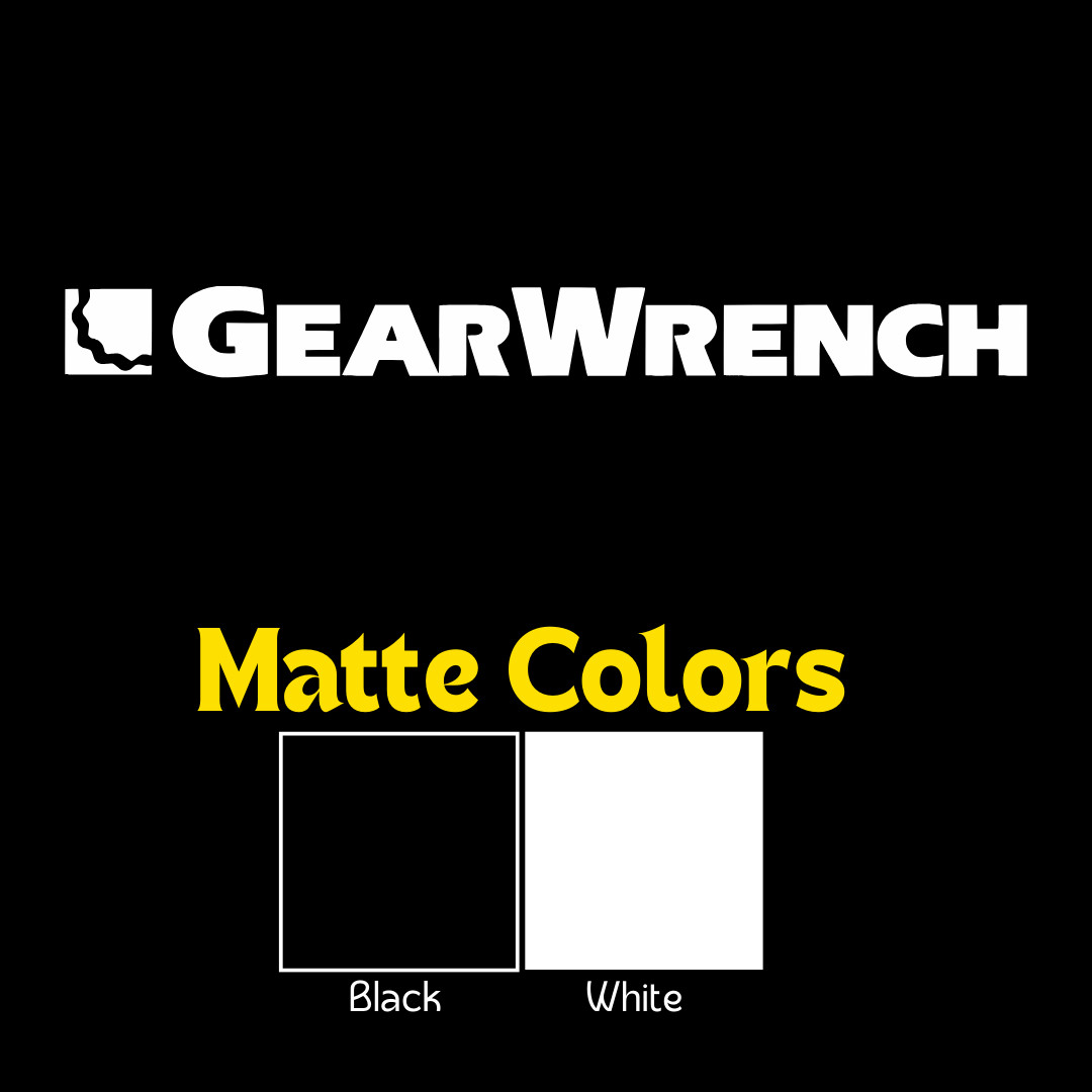 2pk Gearwrench Logo Decal Sticker – Wrench, Drill, Socket, Ratchet, Tool Box
